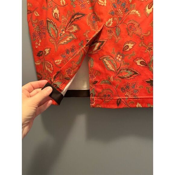 Jones New York Women's Floral A-Line Knee Length Skirt Red Size 14 - Picture 3 of 12